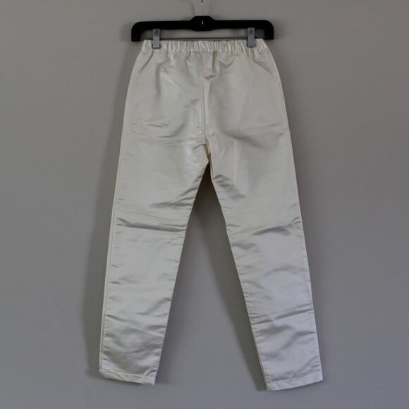 NWT Bonpoint Couture Friend Style Satin Ivory Pull On Dress Pants Slim Leg 12 - Picture 4 of 7